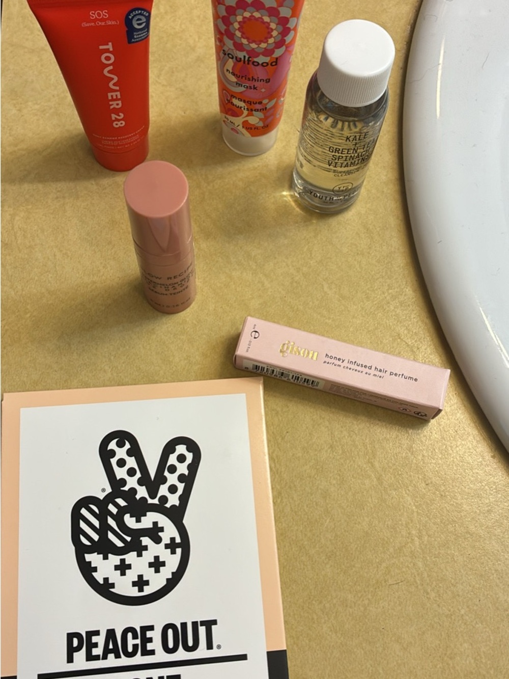 Peace Out Skincare Patch Pack — Pink & White Graphic Card